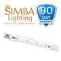 Simba Lighting® Halogen R7s 78mm 120V 100W T3 J Type Double Ended Bulbs, 5-Pack