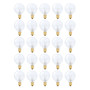 Simba Lighting® String Light G40 Replacement Bulb 5W E12 Candelabra Base C7 Socket Clear, 25 Pack