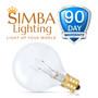 Simba Lighting® String Light G40 Replacement Bulb 5W E12 Candelabra Base C7 Socket Clear, 25 Pack