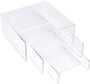 SimbaLux® Acrylic Display Risers Clear Stand Medium Low Profile Tiered, Set of 3