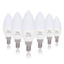 Simba Lighting® LED Candelabra B11 C37 7W 60W Replacement Bulbs 120V E12 2700K Warm White 6-Pack