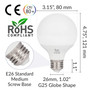Simba Lighting® LED Globe G25 G80 8W 60W Equivalent Bulbs 120V E26 Base 5000K Daylight 3-Pack