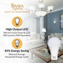 Simba Lighting® LED A19 9W 60W 75W Replacement Bulbs 120V GU24 Twist Base 5000K Daylight 4-Pack