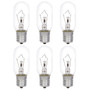 Simba Lighting® Incandescent Appliance Light Bulb T8 40W E17 Intermediate Base, 120V 2700K, 6-Pack