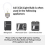 Simba Lighting® Incandescent Appliance Light Bulb A15 40W E26 Medium Base, 120V 2700K, 6-Pack