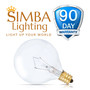 Simba Lighting® Scentsy Wax Warmer G16.5 Round Bulb 25W E12 Candelabra Base Clear Glass, 4 Pack