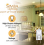 Simba Lighting® Halogen Light Bulb G8 T4 20W JCD Bi-Pin Shorter 1.38" Length 120V, 2700K, 10-Pack