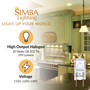 Simba Lighting® Halogen Light Bulb G8 T4 20W JCD Bi-Pin Shorter 1.38" Length 120V, 2700K, 10-Pack