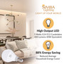 Simba Lighting® LED G14 G45 5W 40W Replacement Bulbs 120V E12 Candelabra 4000K Natural White 6-Pack