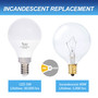 Simba Lighting® LED G14 G45 5W 40W Replacement Bulbs 120V E12 Candelabra 4000K Natural White 6-Pack