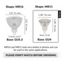 Simba Lighting® LED MR11 3W 20W Halogen Replacement Bulbs 12V GU4 Bi-Pin 3000K Soft White 10-Pack
