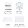 SimbaLux® Acrylic Sheet Clear 12” x 12” Square 1/8” Thick (3mm) Plexiglass Board, Easy to Cut