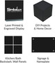 SimbaLux® Acrylic Sheet Black 12” x 12” Square 1/4” Thick (6mm) Plexiglass Board, Easy to Cut