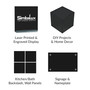 SimbaLux® Acrylic Sheet Black 12” x 12” Square 1/4” Thick (6mm) Plexiglass Board, Easy to Cut