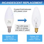 Simba Lighting® LED Candelabra B11 C37 5W 40W Replacement Bulbs 120V E12 5000K Daylight 6-Pack