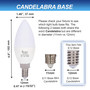 Simba Lighting® LED Candelabra B11 C37 5W 40W Replacement Bulbs 120V E12 5000K Daylight 6-Pack