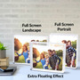 SimbaLux® Magnetic Acrylic Photo Frame 8” x 10” Free-Standing Clear Desktop Floating Display with UV Protection