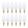 Simba Lighting® Candelabra Torpedo Clear B10 CTC 25W E12 Base Light Bulbs 120V Warm White 2700K, 12 Pack
