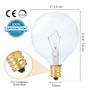 Simba Lighting® Scentsy Wax Warmer G16.5 Round Bulb 25W E12 Candelabra Base Clear Glass, 6 Pack