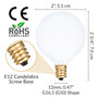 Simba Lighting® Decorative Globe G16.5 Round Bulb 40W E12 Candelabra Base Frosted Glass, 10 Pack