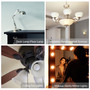 Simba Lighting® Decorative Globe G16.5 Round Bulb 40W E12 Candelabra Base Frosted Glass, 10 Pack
