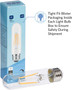 Simba Lighting® LED T10 Filament Bulbs 4W Dimmable 40W Equivalent 120V E26 Base 2700K, 6-Pack
