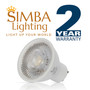Simba Lighting® LED GU10 5W Non-Dimmable 50W Halogen Replacement Bulb Twist Base 120V 2700K, 6-Pack