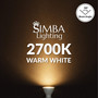 Simba Lighting® LED GU10 ETL Listed 5W Non-Dimmable 50W Halogen Replacement Bulb Twist Base 120V 2700K, 6-Pack