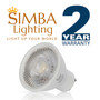 Simba Lighting® LED GU10 5W Dimmable 50W Halogen Replacement Bulb Twist Base 120V 2700K, 6-Pack