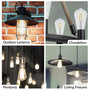 Simba Lighting® LED Vintage Edison Filament ST21 6W 60W Equivalent 120V Dimmable E26 4000K, 6 Pack