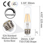 Simba Lighting® LED T10 Filament Bulbs 6W Dimmable 60W Equivalent 120V E26 Base 2700K, 3-Pack