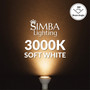 Simba Lighting® LED PAR20 6W Spotlight ETL Listed 40W 50W Replacement Bulbs 120V Dimmable E26 3000K Soft White 6-Pack
