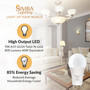 Simba Lighting® LED A19 9W 60W 75W Replacement Bulbs 120V GU24 Twist Base 2700K Warm White 4-Pack