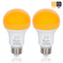 Simba Lighting® LED Bug Repelling 2000K Bulb 6W 40W Equivalent Dusk-to-Dawn Sensor E26 Base, 2-Pack