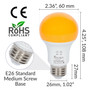 Simba Lighting® LED Bug Repelling 2000K Bulb 6W 40W Equivalent Dusk-to-Dawn Sensor E26 Base, 4-Pack