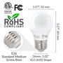 Simba Lighting® LED A15 ETL Listed 5W 40W Equivalent Small Bulbs 120V E26 3000K Soft White 6-Pack
