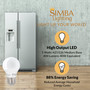 Simba Lighting® LED A15 ETL Listed 5W 40W Equivalent Small Bulbs 120V E26 3000K Soft White 6-Pack