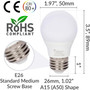 Simba Lighting® LED A15 4W 40W Equivalent Small Bulbs 120V E26 Base 5000K Daylight 6-Pack