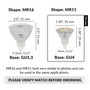 Simba Lighting® LED MR11 3W 20W Halogen Replacement Bulbs 12V GU4 Bi-Pin 5000K Daylight 10-Pack