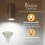 Simba Lighting® LED MR11 3W 20W Halogen Replacement Bulbs 12V GU4 Bi-Pin 5000K Daylight 10-Pack