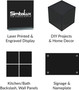 SimbaLux® Acrylic Sheet Black 12” x 12” Square 1/8” Thick (3mm) Plexiglass Board, Easy to Cut, Pack of 2