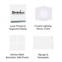 SimbaLux® Acrylic Sheet White Translucent 12” x 12” Square 1/8” Thick (3mm) Plexiglass Board, Easy to Cut, Pack of 2