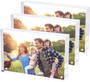 SimbaLux® Magnetic Acrylic Photo Frame 4” x 6” Free-Standing Clear Desktop Floating Display, Pack of 3