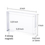 SimbaLux® Magnetic Acrylic Photo Frame 4” x 6” Free-Standing Clear Desktop Floating Display, Pack of 3