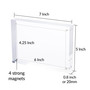 SimbaLux® Magnetic Acrylic Photo Frame 5” x 7” Free-Standing Clear Desktop Floating Display, Pack of 3