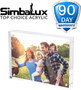 SimbaLux® Magnetic Acrylic Photo Frame 6” x 8” Free-Standing Clear Desktop Floating Display with UV Protection