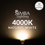 Simba Lighting® LED MR11 3W 20W Halogen Replacement Bulbs 12V GU4 Bi-Pin 4000K Natural White 4-Pack