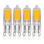 Simba Lighting® LED G9 2W T4 25W Halogen Replacement JCD Bi-Pin Base 120V 2700K Warm White, 4 Pack