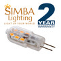 Simba Lighting® LED G4 1.5W T4 20W Halogen Replacement JC Bi-Pin Base 12V 3000K Soft White, 5 Pack