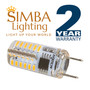 Simba Lighting® LED G8 1.5W T4 20W Halogen Replacement JCD Bi-Pin Base 120V 3000K Soft White, 5 Pack